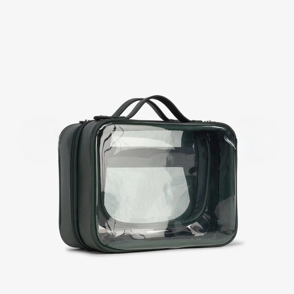 Calpak Transparent Bag with Green Trim Medium - Picture 3 of 4